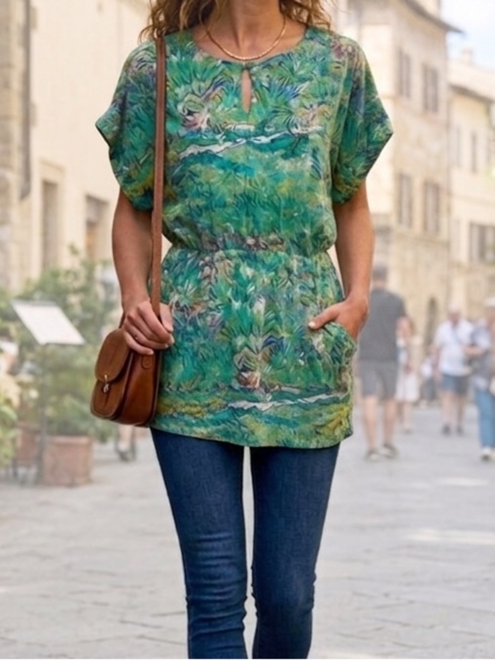 White Stuff x National Gallery Van Gogh Impressionist Print Tunic Cottagecore 10